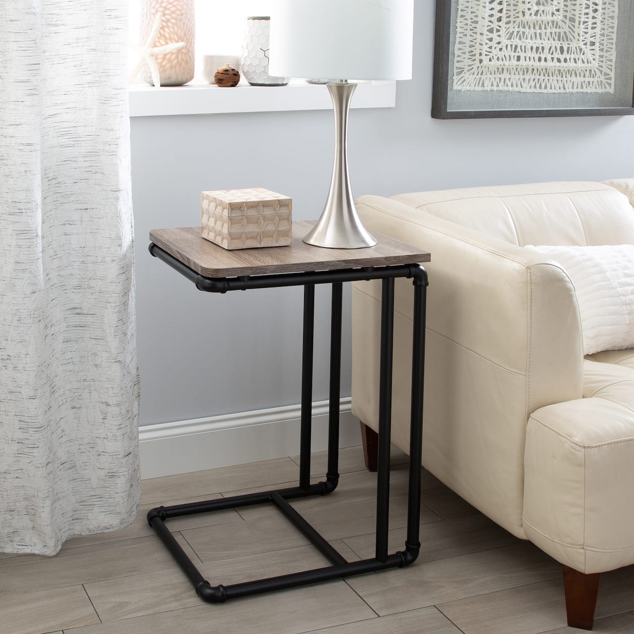 Organize It All 27" Pipe Line Side Table